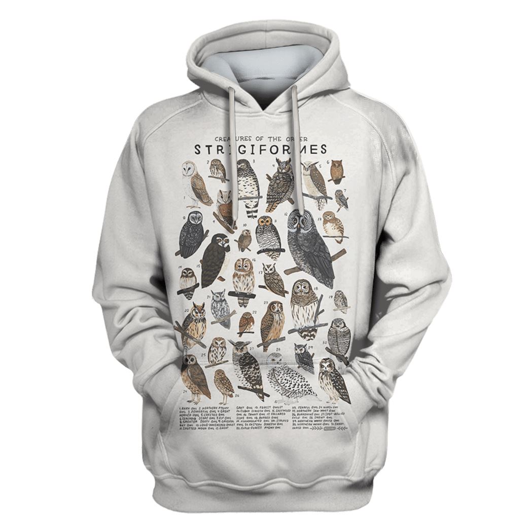 Creatures Of The Order Strigiformes Custom T-Shirt Hoodie Apparel