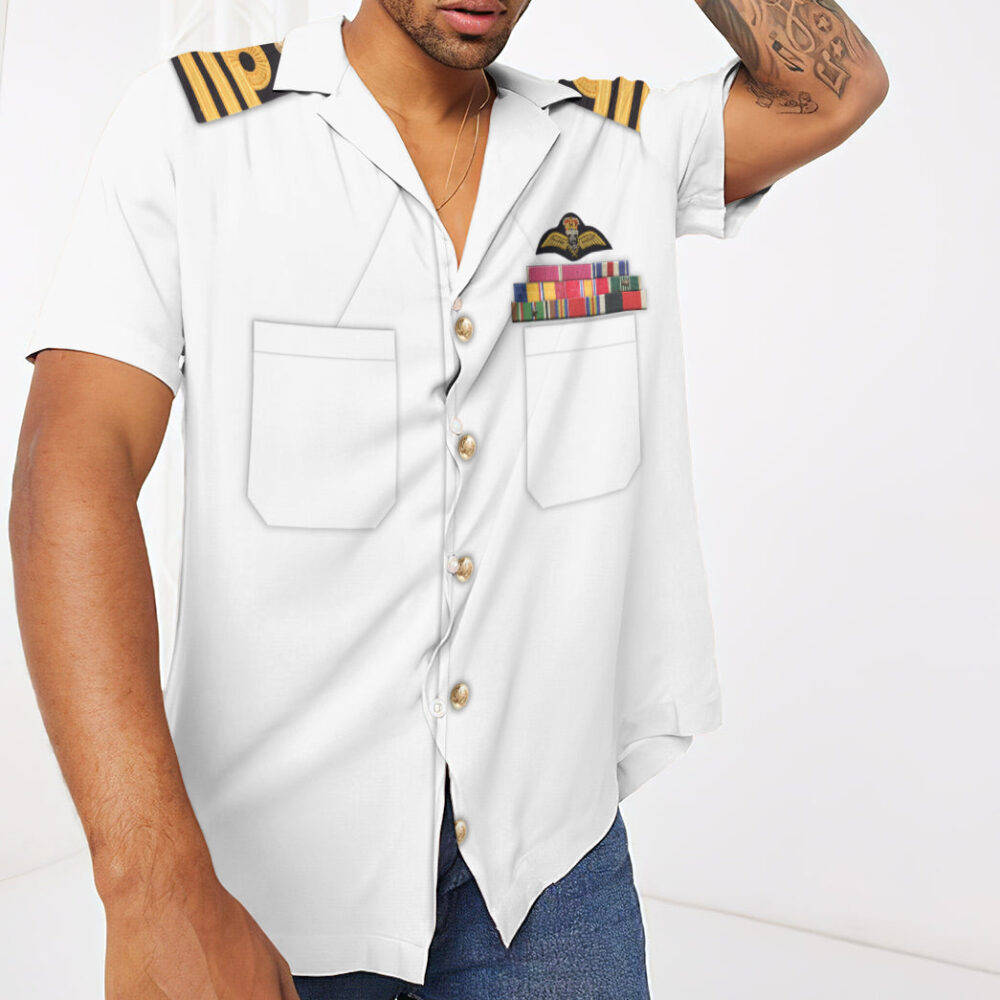 Custom White Uniforms Of The Royal Navy Hawaii Shirt