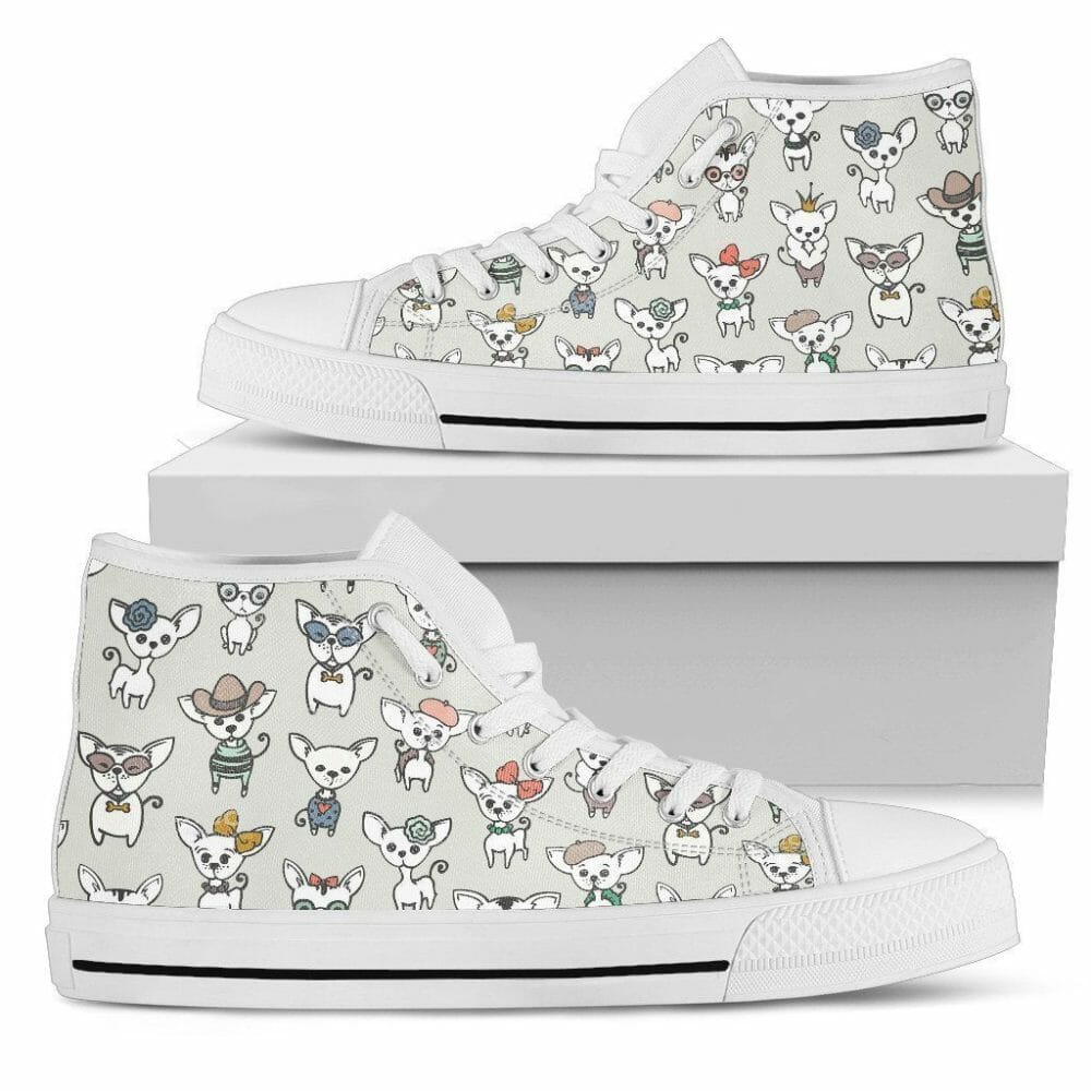 Cute Chihuahuas Shoes High Top For Women Love Dog