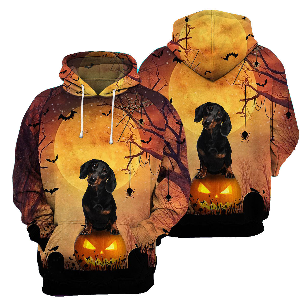 Dachshund Halloween Unique All Over Print T-Shirt Hoodie Gift Ideas