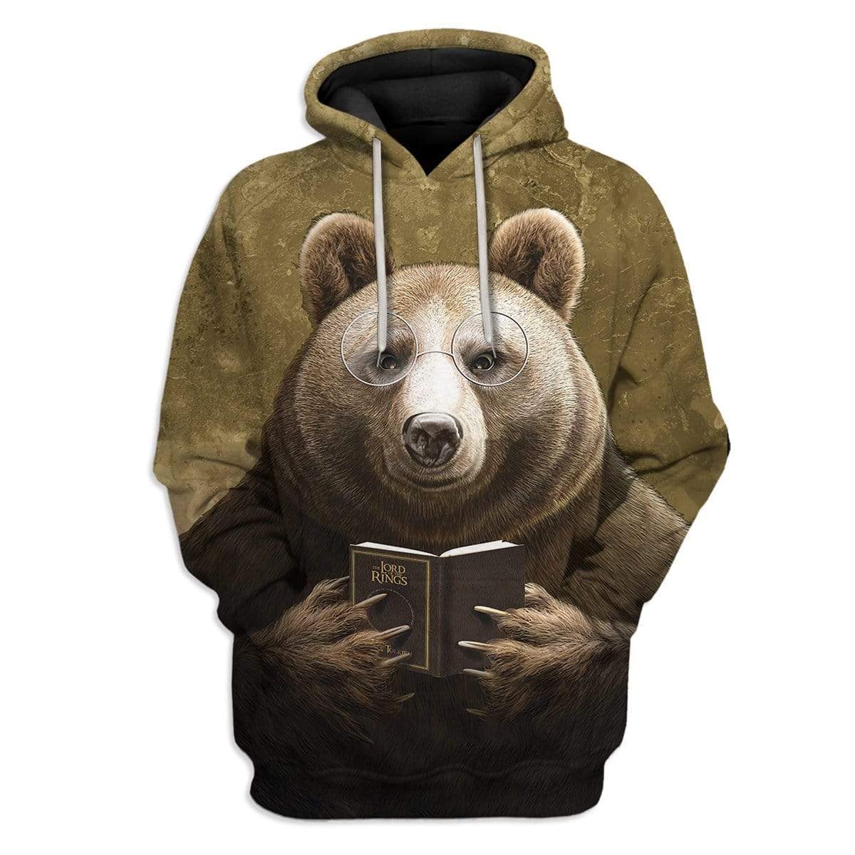 Daddy Bear Reading LOTR Book Hoodie Apparel