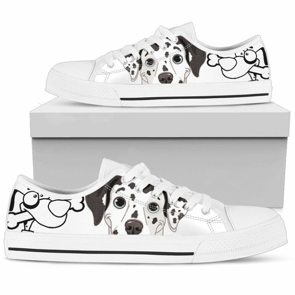 Dalmatian Dog Sneakers Low Top Shoes