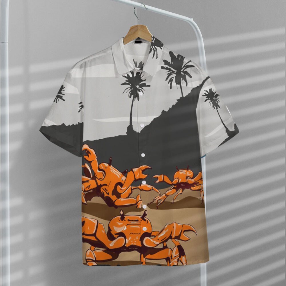 Dancing Crabs On A Beach Custom Hawaii Shirt