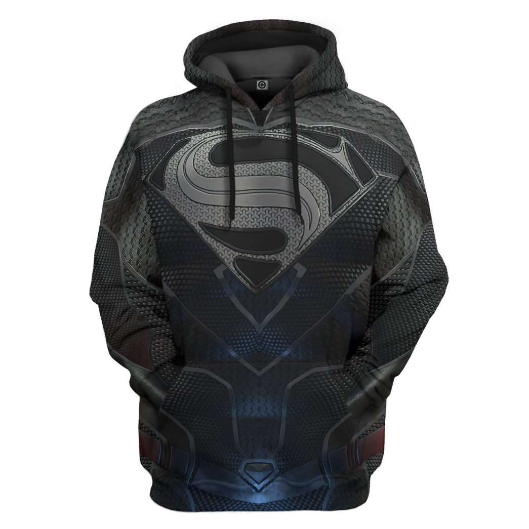 DC Black Superman Custom Hoodie Apparel