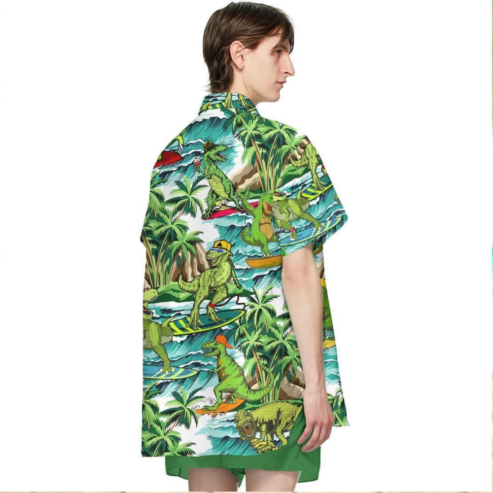 Dinosaur Surfing Hawaii Shirt