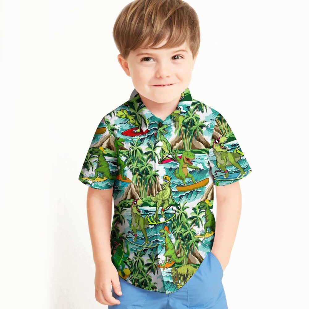 Dinosaur Surfing Hawaii Shirt