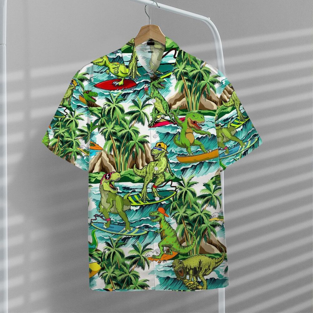 Dinosaur Surfing Hawaii Shirt