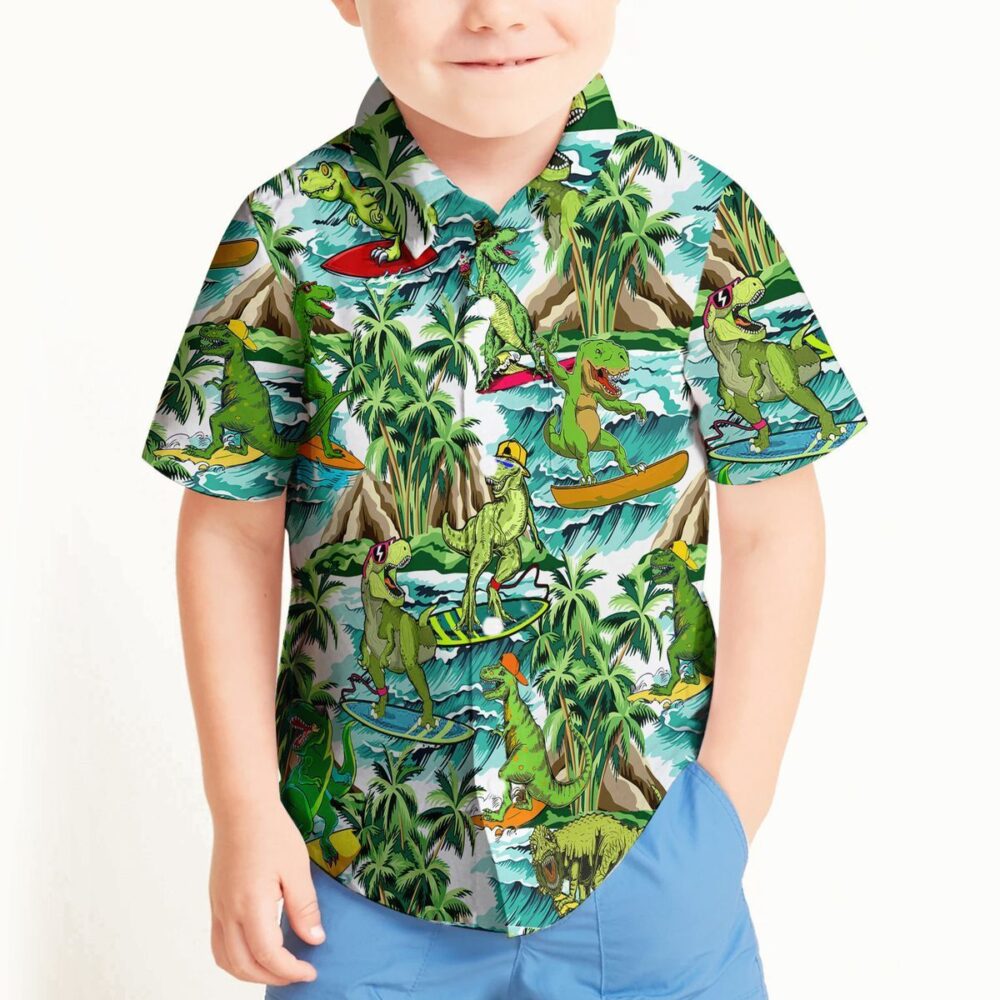 Dinosaur Surfing Hawaii Shirt