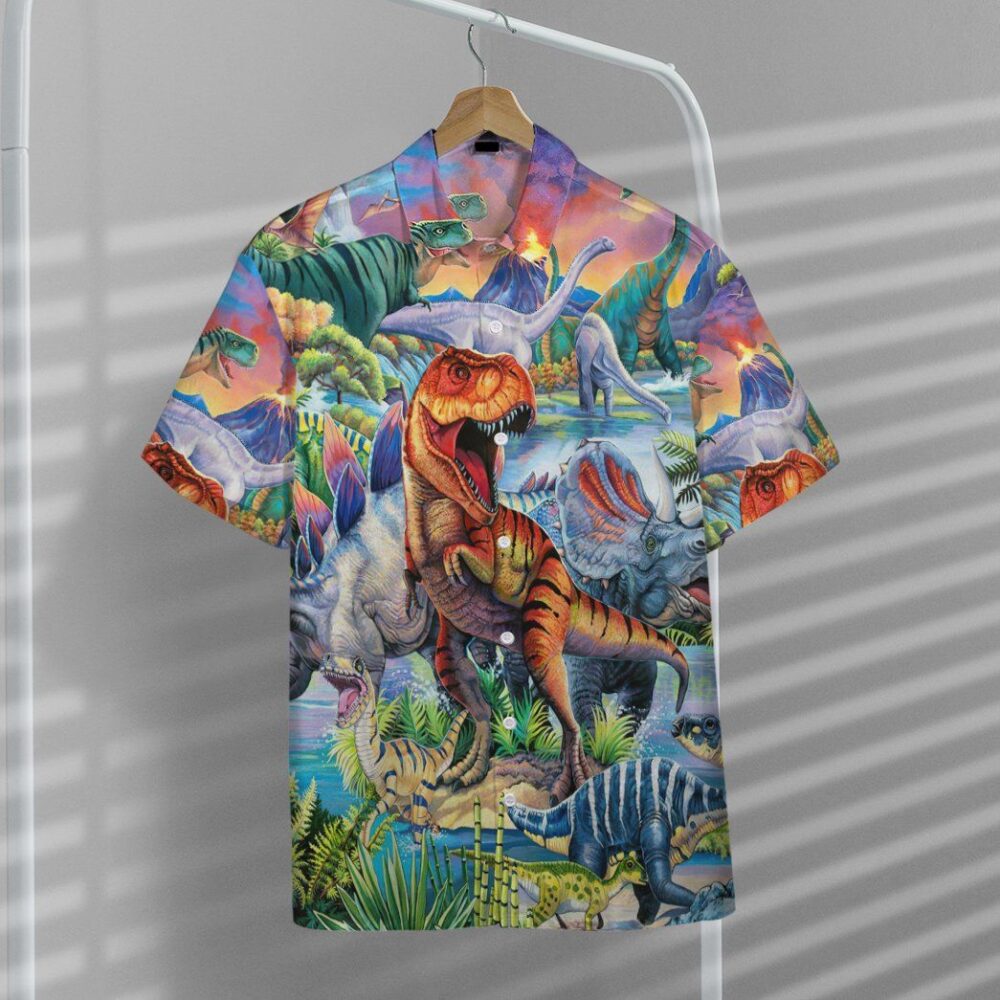 Dinosaur World Hawaiian Custom Short Sleeve Shirts