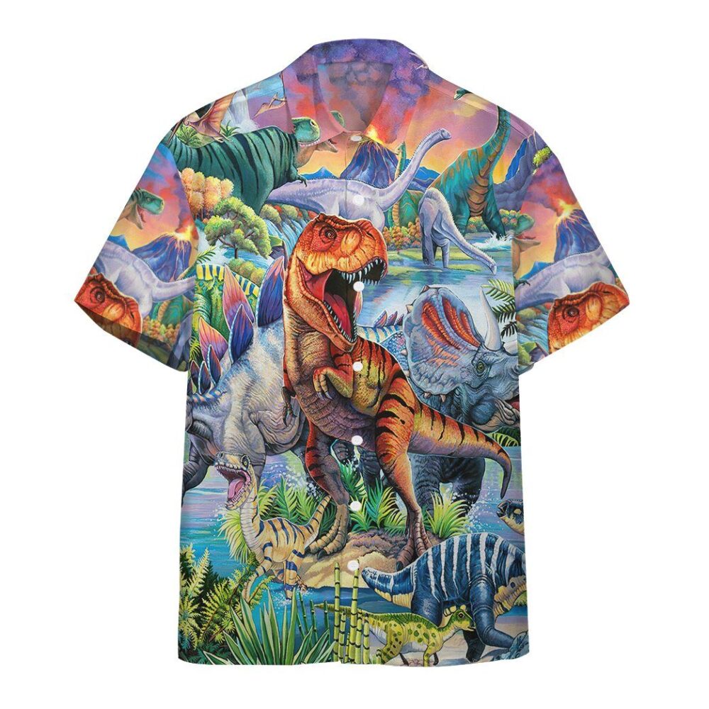 Dinosaur World Hawaiian Custom Short Sleeve Shirts