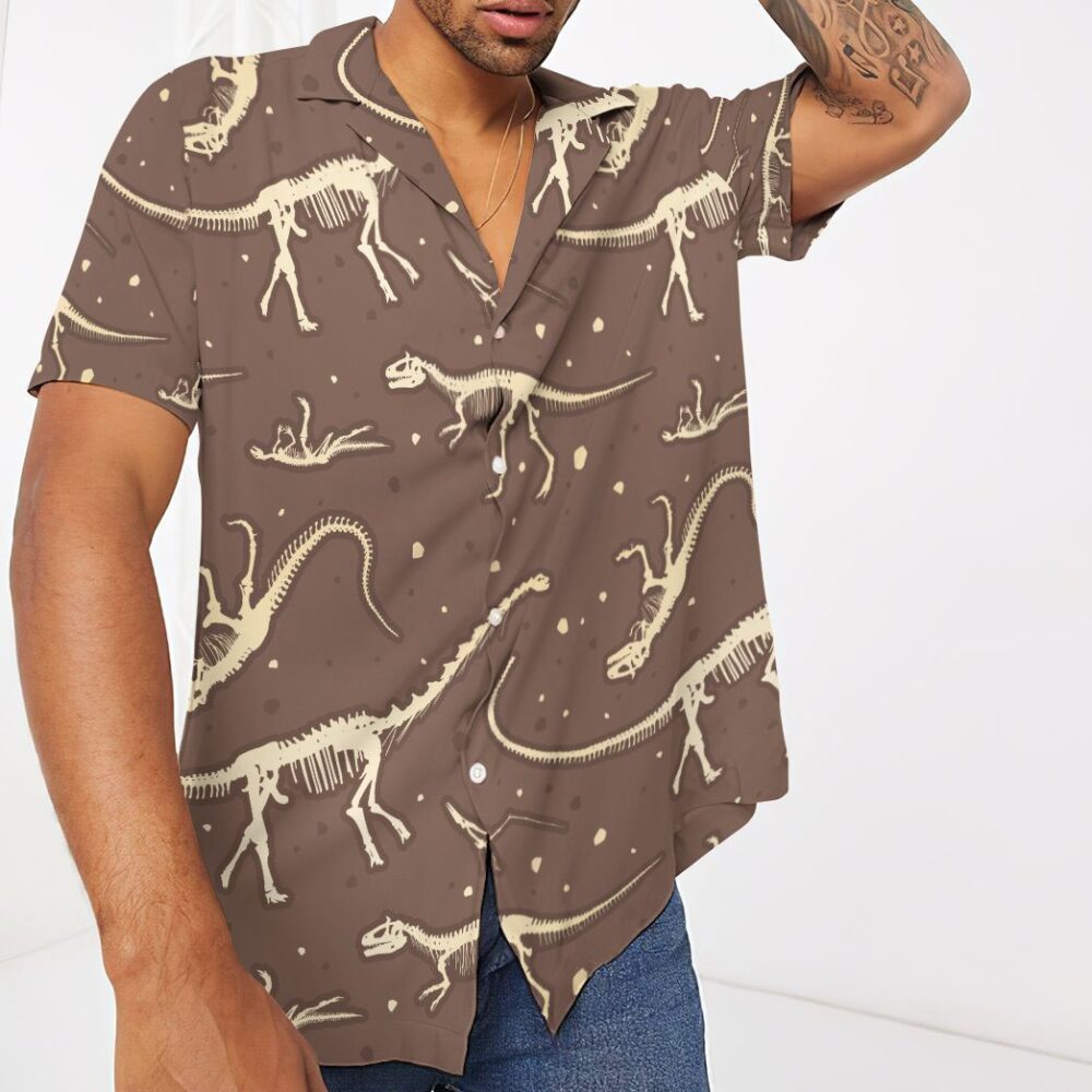 Dinosaurs Fossil Button Up Hawaii Shirt