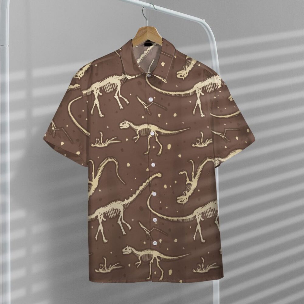 Dinosaurs Fossil Button Up Hawaii Shirt