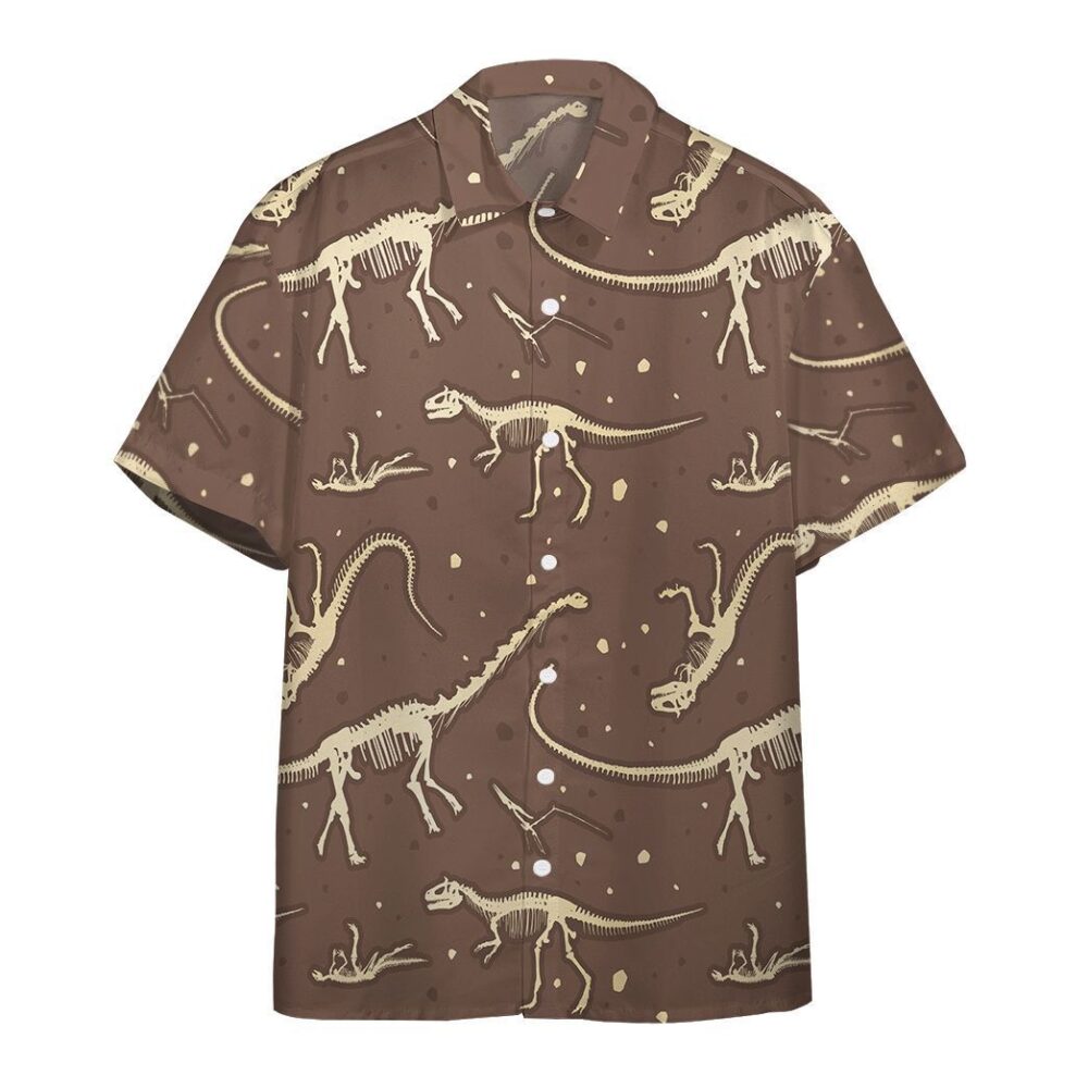 Dinosaurs Fossil Button Up Hawaii Shirt