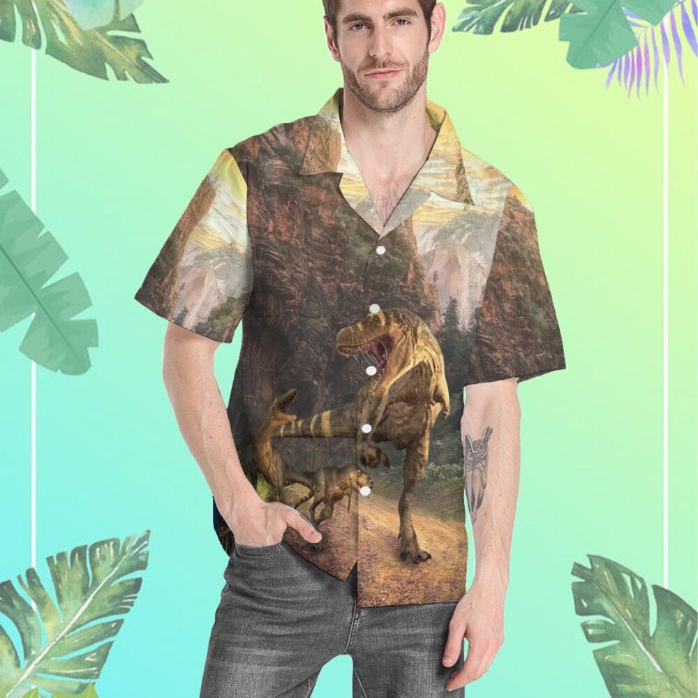 Dinosaurs Park V2 Hawaii Custom Short Sleeve Shirts