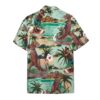 Dinosaurs Surfing Hawaiian Custom Short Sleeve Shirts Ihku3