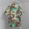 Dinosaurs Surfing Hawaiian Custom Short Sleeve Shirts Ivttt