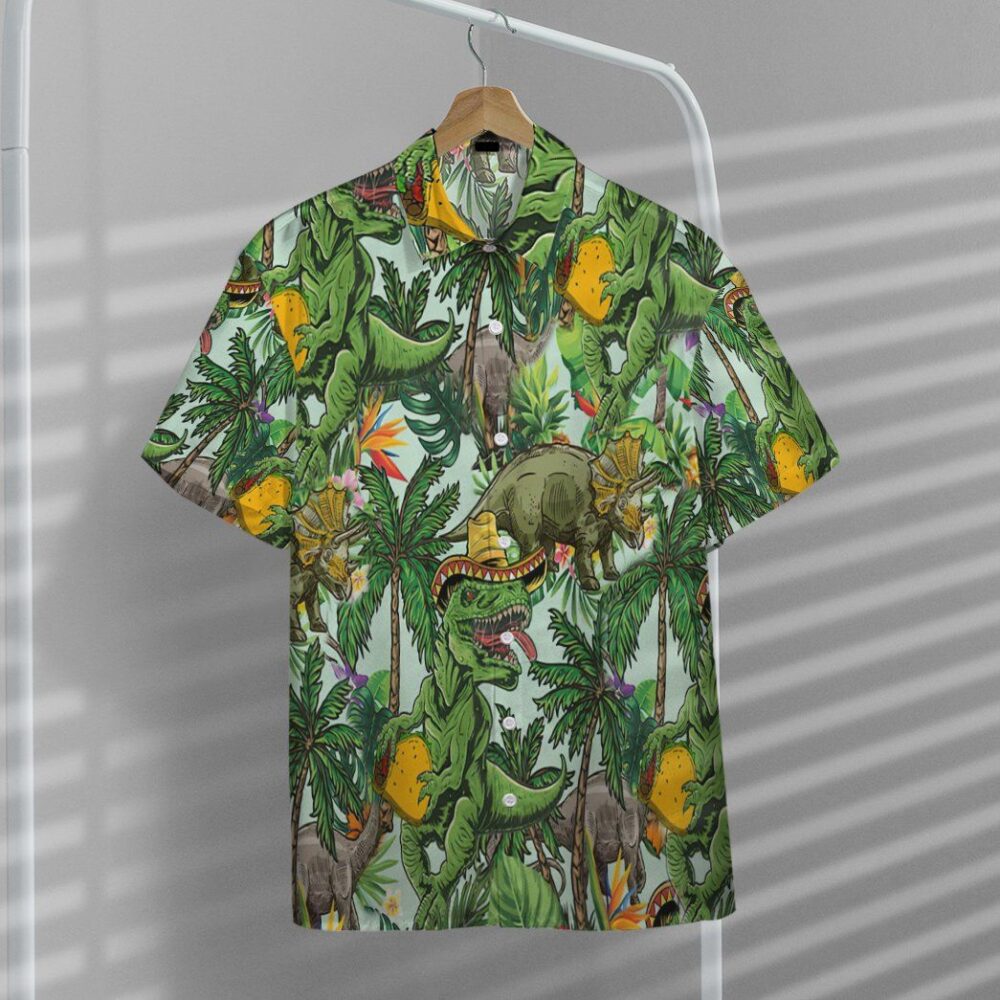 Dinosaurs Taco Hawaiian Custom Short Sleeve Shirts