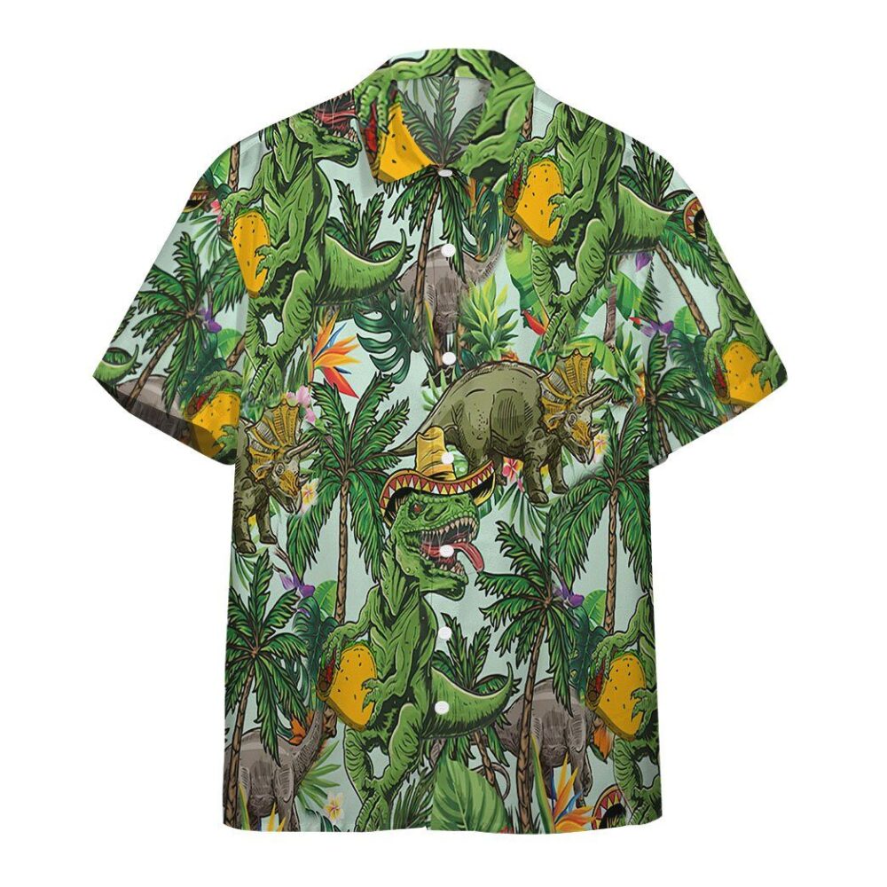 Dinosaurs Taco Hawaiian Custom Short Sleeve Shirts