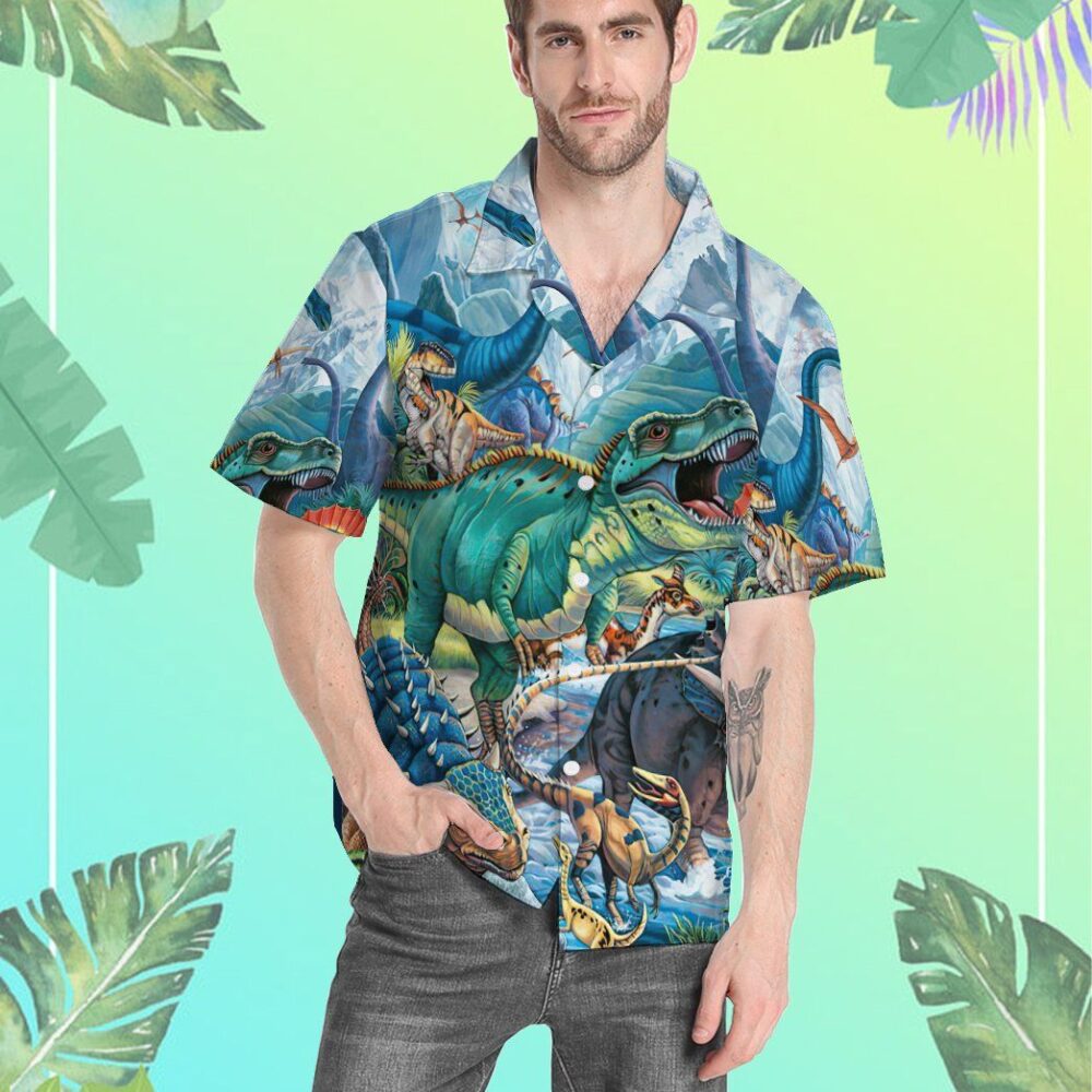 Dinotopia Hawaiian Custom Short Sleeve Shirts