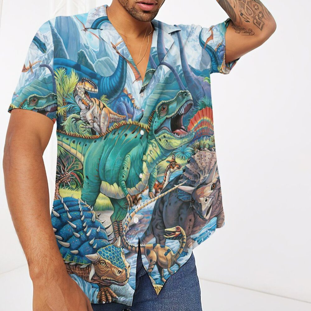 Dinotopia Hawaiian Custom Short Sleeve Shirts