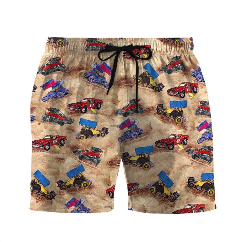 Dirt Track Racing Hawaii Shirt Custom Shorts Sleeve Shirt