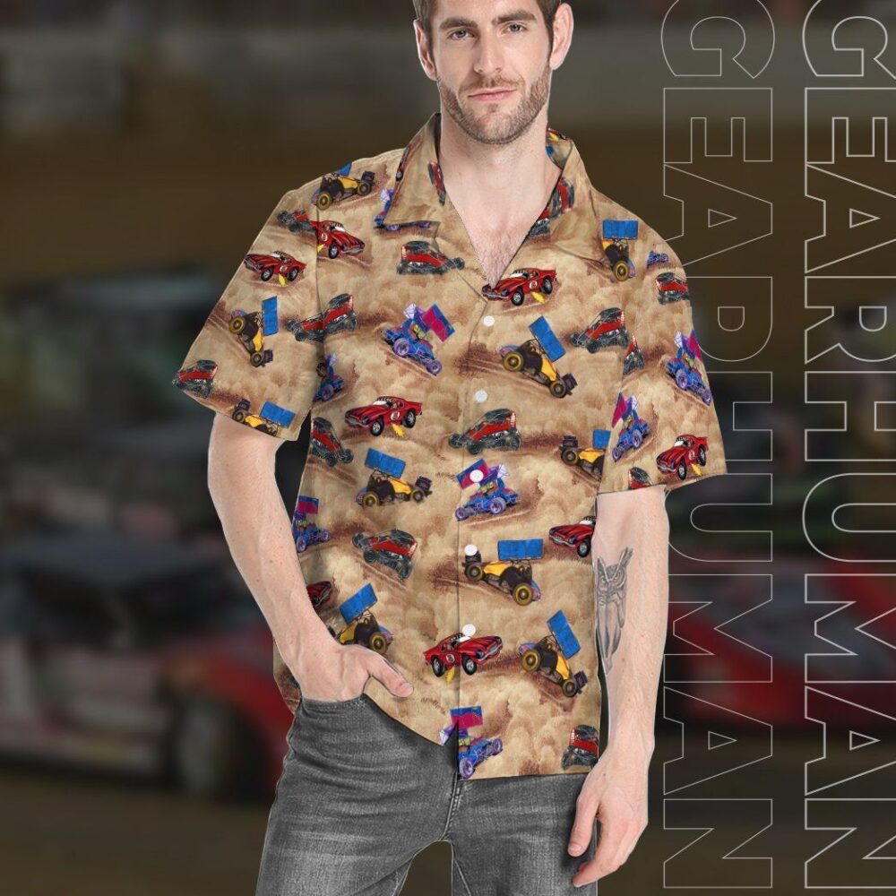 Dirt Track Racing Hawaii Shirt Custom Shorts Sleeve Shirt