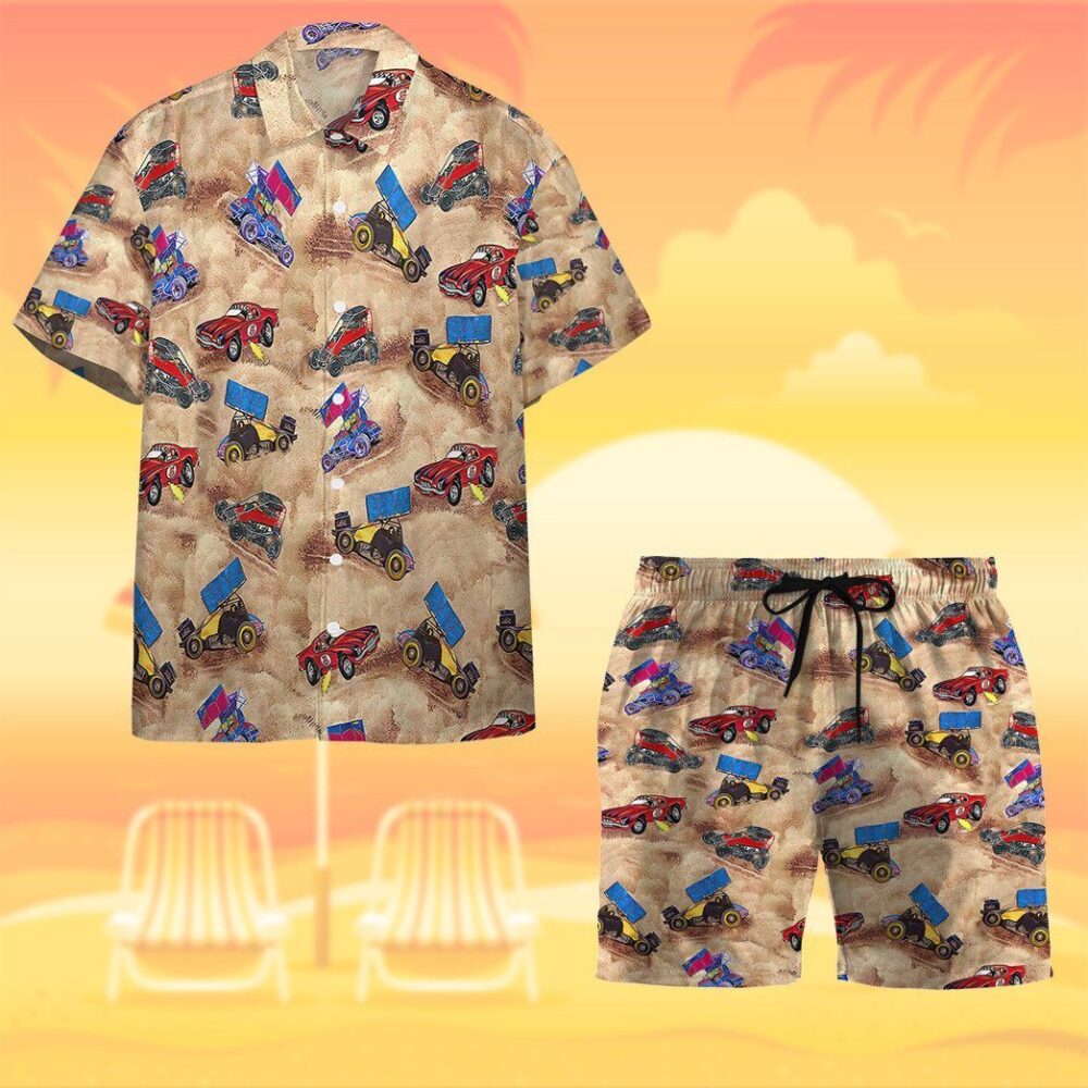 Dirt Track Racing Hawaii Shirt Custom Shorts Sleeve Shirt