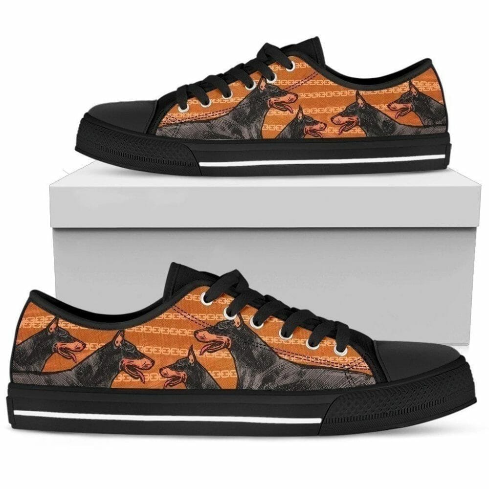 Doberman Dog Lover Women Sneakers Low Top Shoes Gift Idea