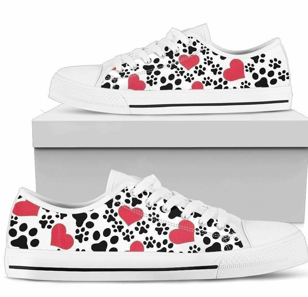 Dog Paws Icon Women Shoes Gift For Dog Lover