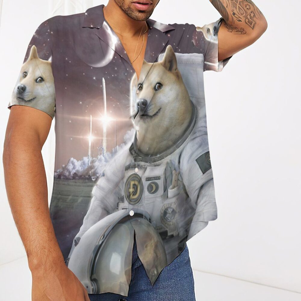 Doge To The Moon Custom Hawaii Shirt