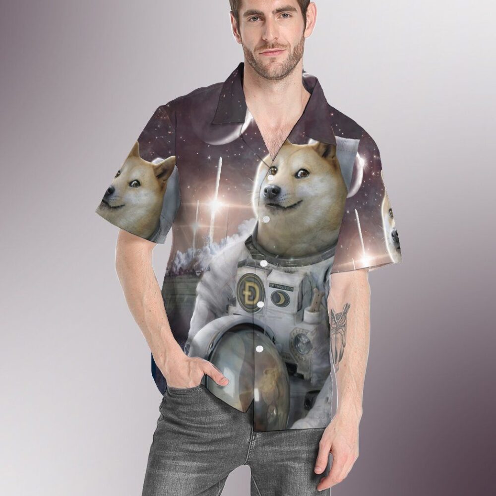 Doge To The Moon Custom Hawaii Shirt