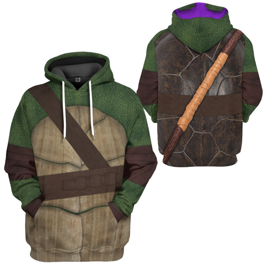 Donatello TMNT Don Donnie Cosplay v2 All Over Print T-Shirt Hoodie Apparel