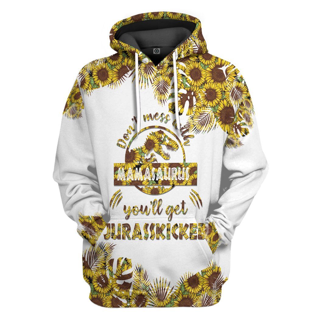 Dont Mess With Mamasaurus v3 Mothers Day Gift All Over Print T-Shirt Hoodie Apparel