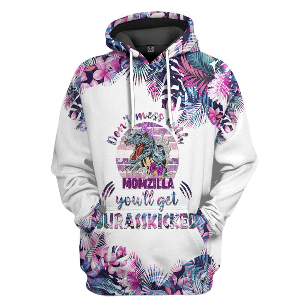 Dont Mess With Momzilla Mothers Day Gift All Over Print T-Shirt Hoodie Apparel