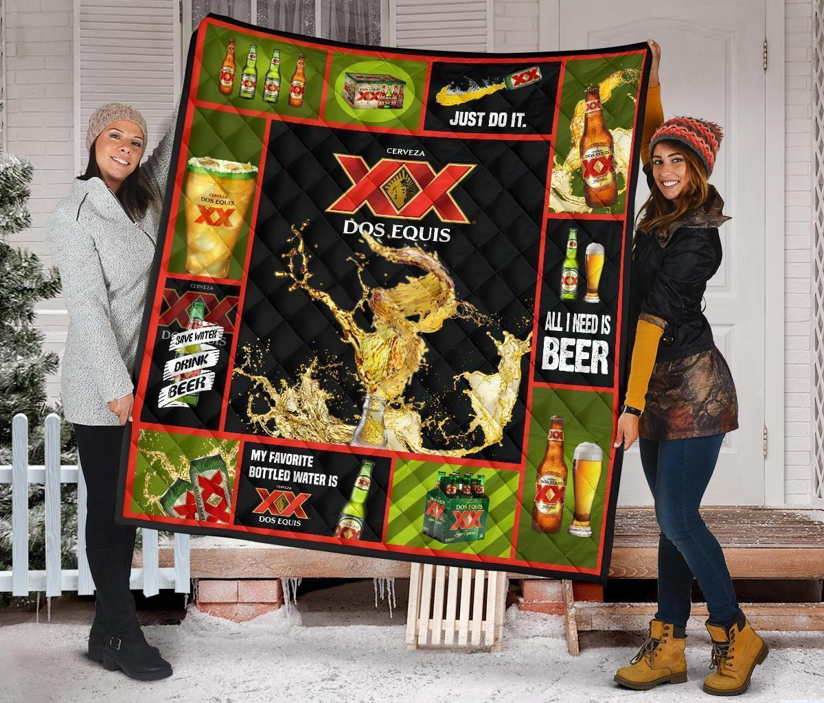 Dos Equis Quilt Blanket All I Need Is Beer Gift