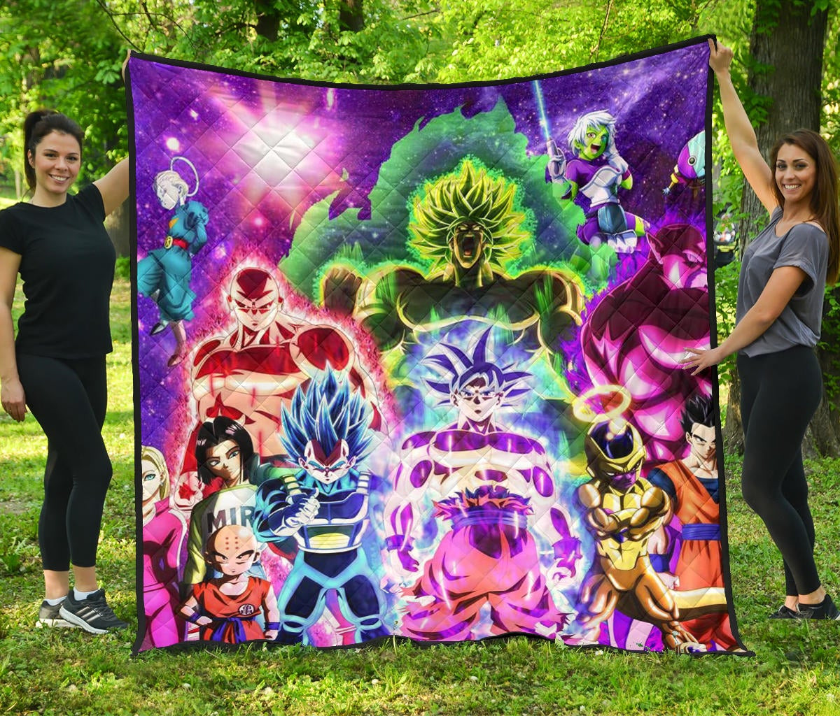 Dragon Ball Anime Premium Quilt – DB Full Characters Powerful Burst Limit Quilt Blanket