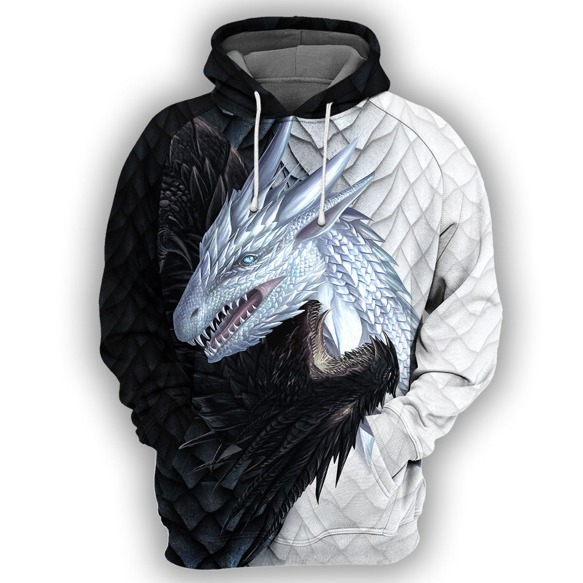 Dragon Yin Yang Unique All Over Print T-Shirt Hoodie Gift Ideas