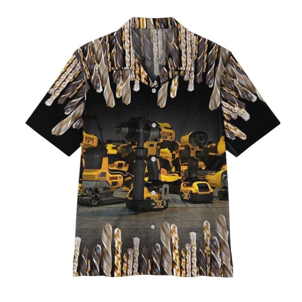 Drill Buttun Up Hawaii Shirt