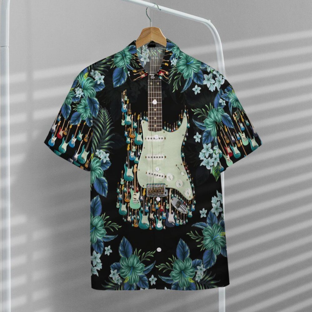 Electric Guitar Hawaii Shirt Custom Shorts Sleeve Shirt