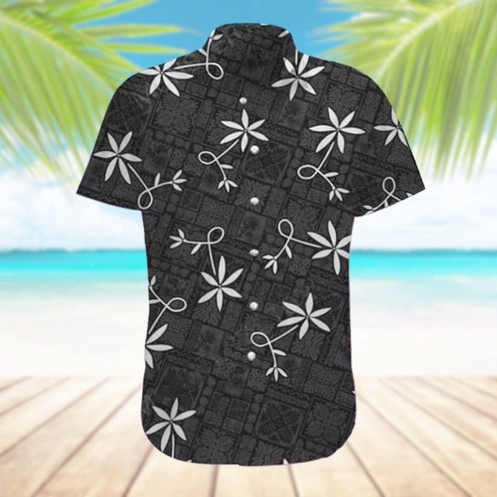 Elv Prl Black Hawaii Shirt