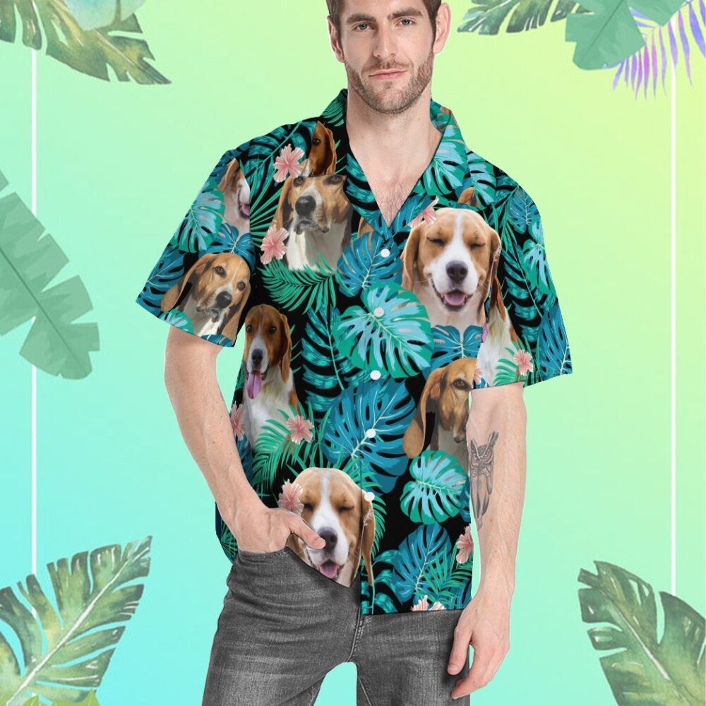 English Foxhound Dog Summer Custom Hawaiian Shirt