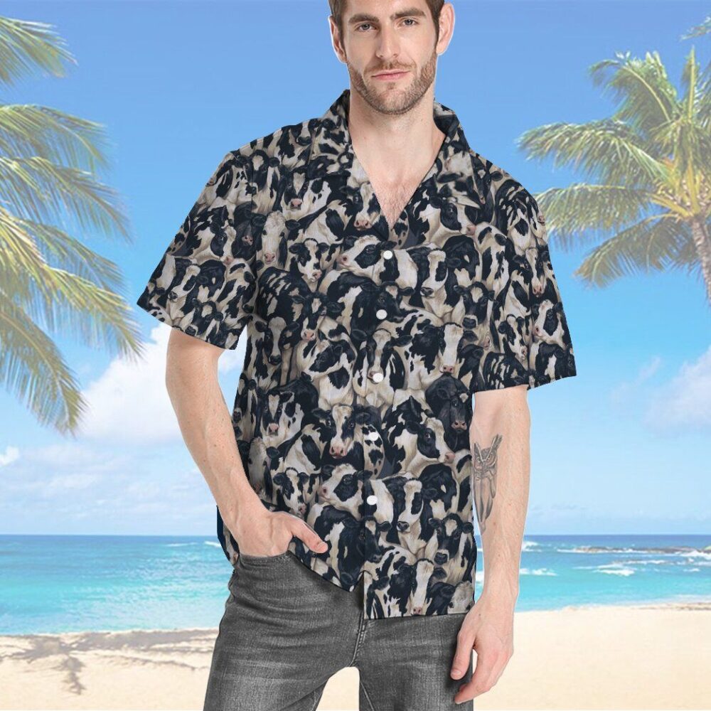 Fat Quarter Cows Farm Custom Hawaii Shirt