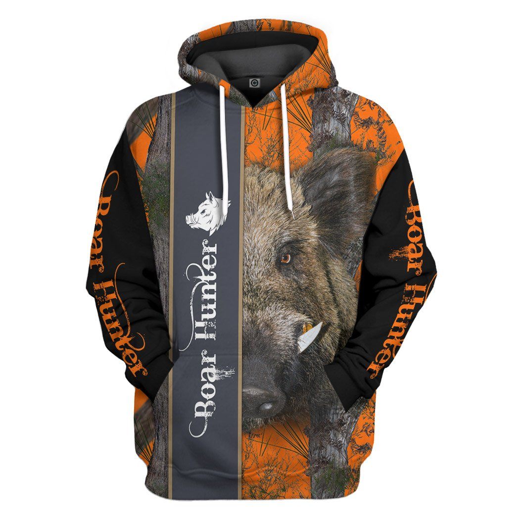 Ferocious Boar Hunter All Over Print T-Shirt Hoodie Fan Gifts Idea