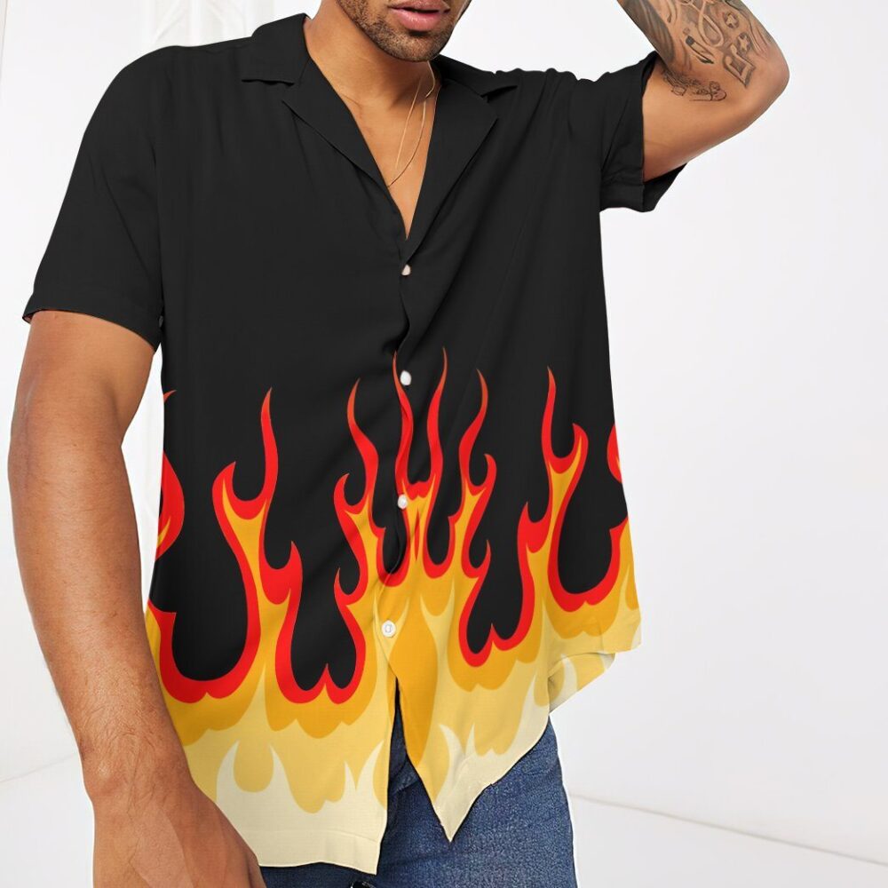 Fire Hot Rod Flames Custom Short Sleeve Shirt