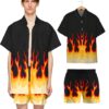 Fire Hot Rod Flames Custom Short Sleeve Shirt 6Pk1K