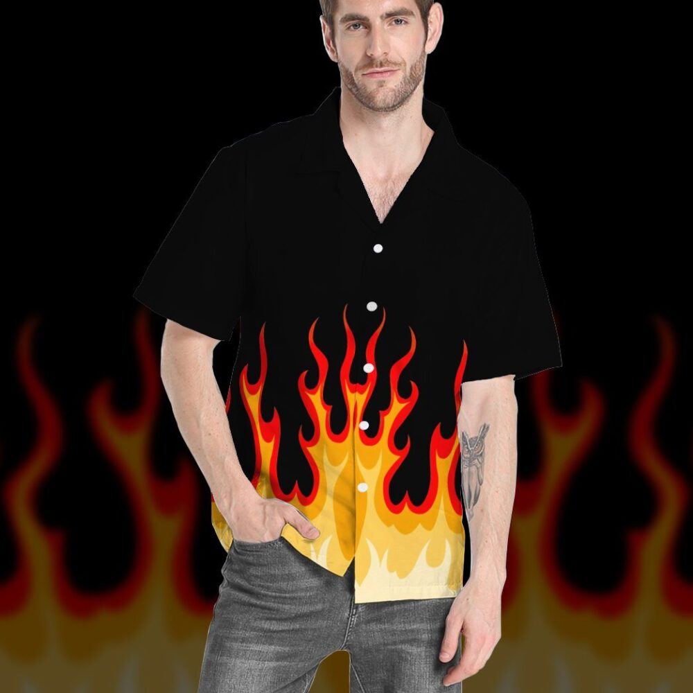 Fire Hot Rod Flames Custom Short Sleeve Shirt