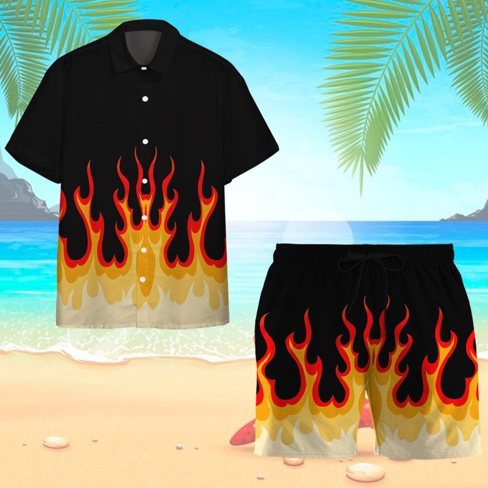 Fire Hot Rod Flames Custom Short Sleeve Shirt