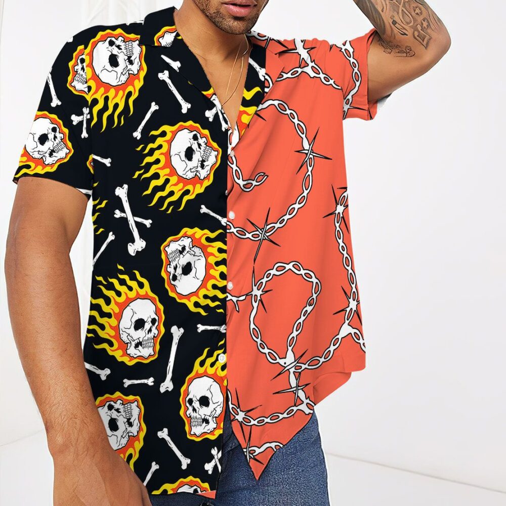 Fire Skull Hawaii Shirt