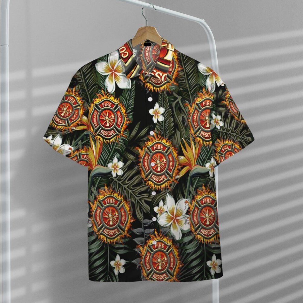 Firefighter Hawaiian Custom Short Sleeve Short