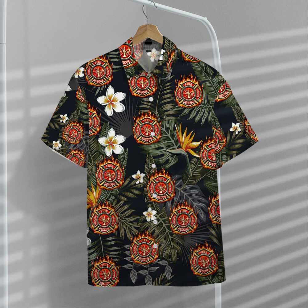 Firefighter Tropical Hawaii Shirt